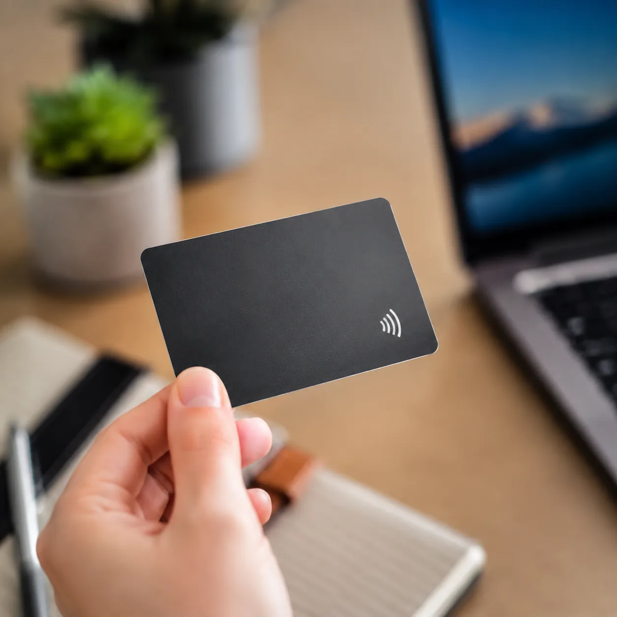 Custom PVC RFID blocking card with brand logo print for corporate gifts and promotional blockers