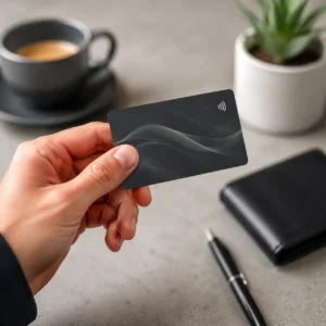 Custom UV printed RFID blocking card with business logo UV print on CR80 card