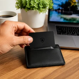RFID blocking card clash protector ultra-thin wallet insert stopping contactless card clash