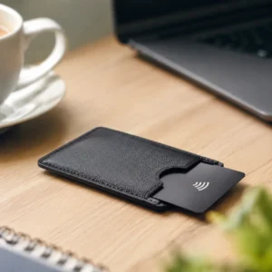 RFID signal blocking card CR80 Faraday wallet insert for credit card and passport skimming protection