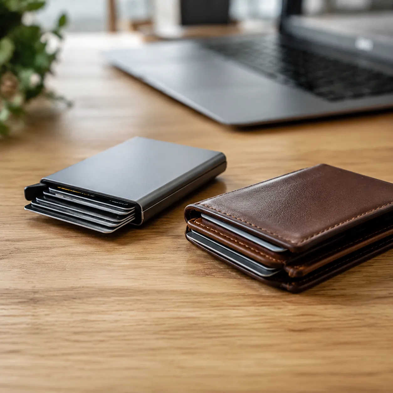 best rfid blocking card holder metal vs leather
