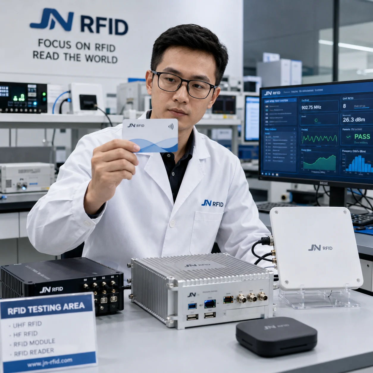 Comprehensive range of programmable RFID chip families including MIFARE, NTAG, ICODE, and UHF for system integration