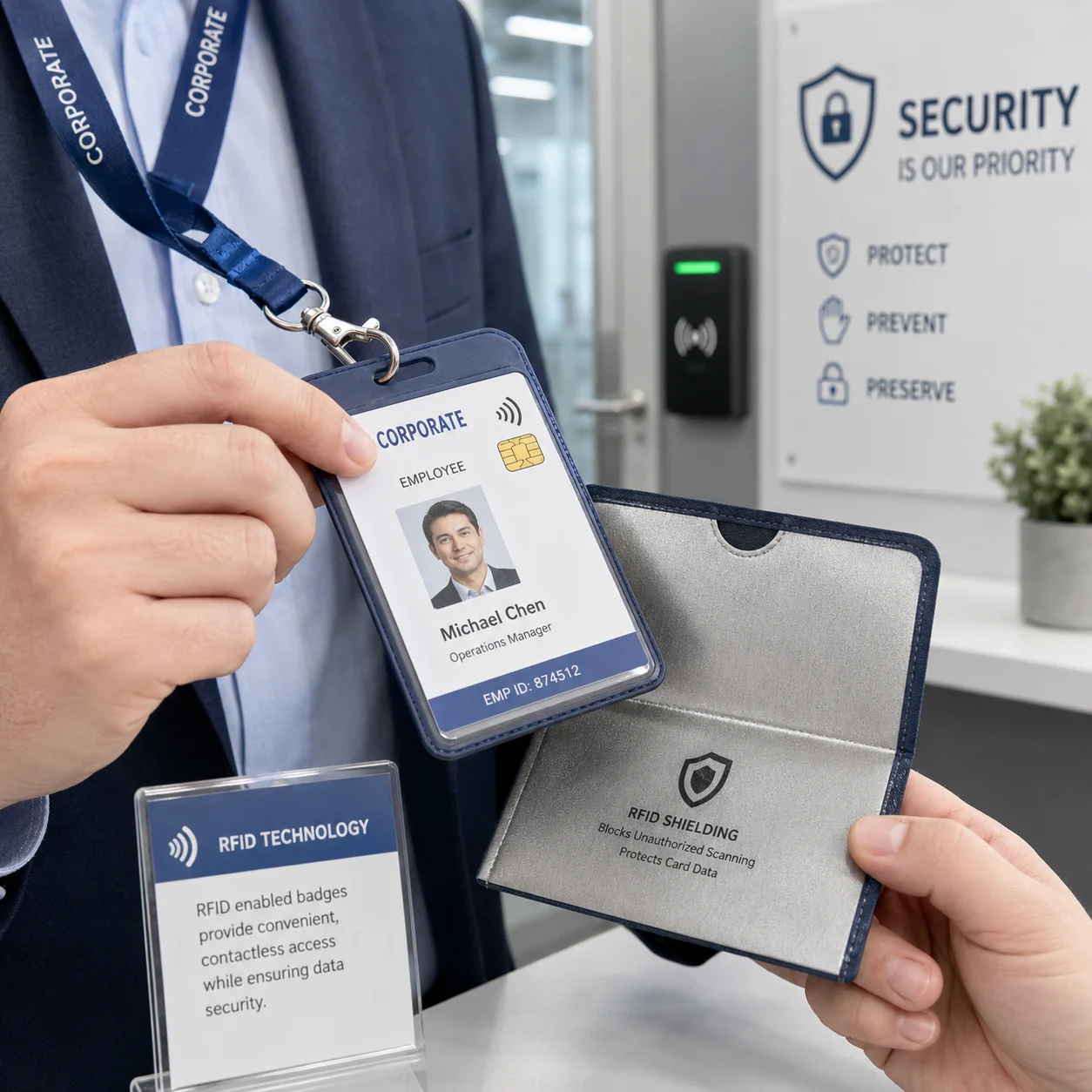 Credit card protector sleeves wholesale for corporate badges