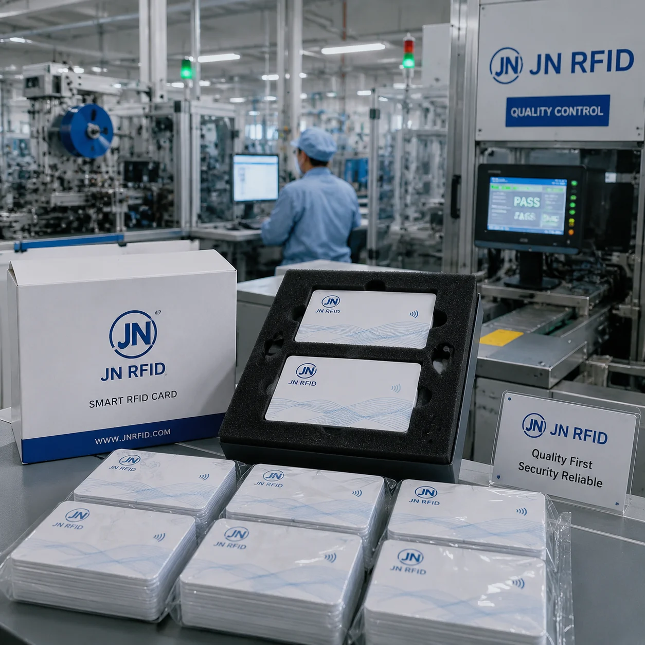 Custom printed smart cards and secure batch packaging options