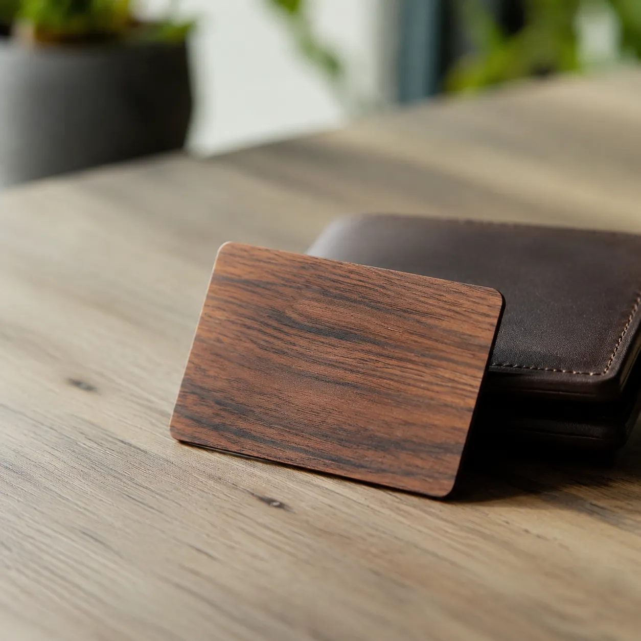 custom rfid wooden blocking card