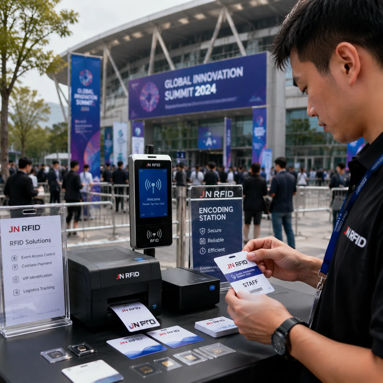 Four-step event RFID credential deployment pathway
