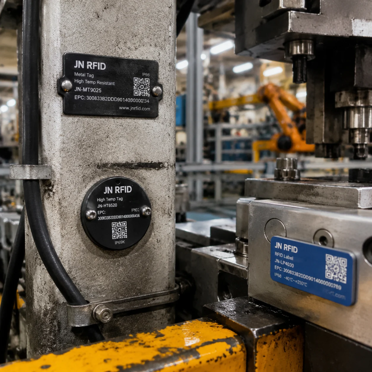Industrial production lines utilizing JN RFID smart tracking tags
