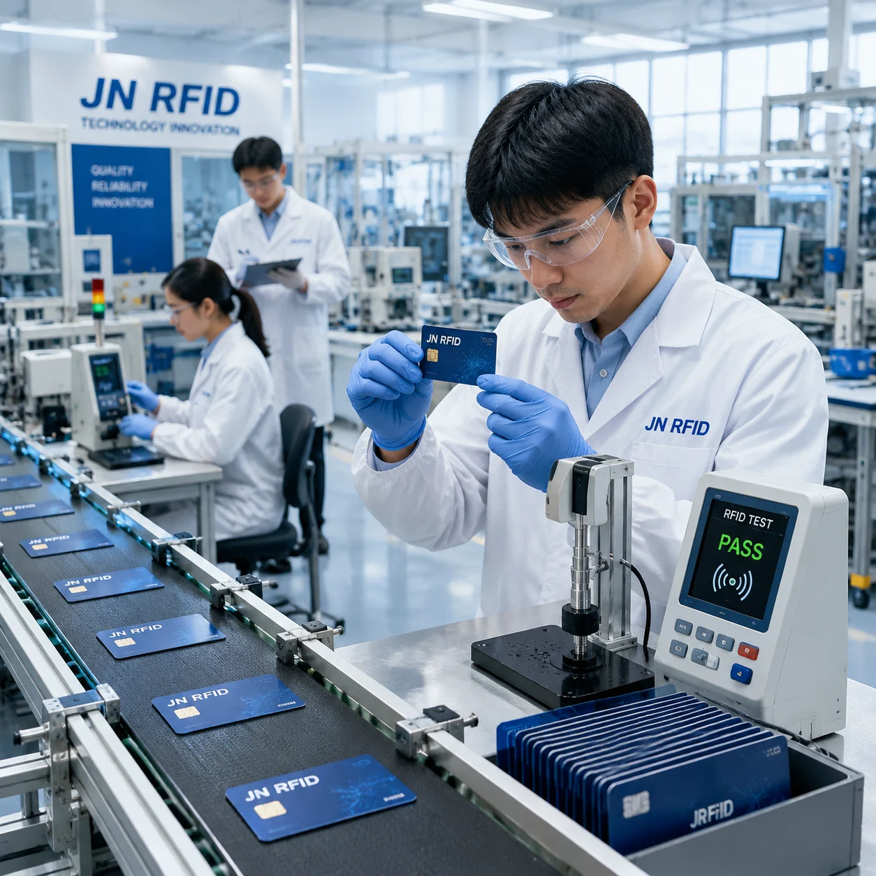 JN RFID automated manufacturing and rigorous quality control testing
