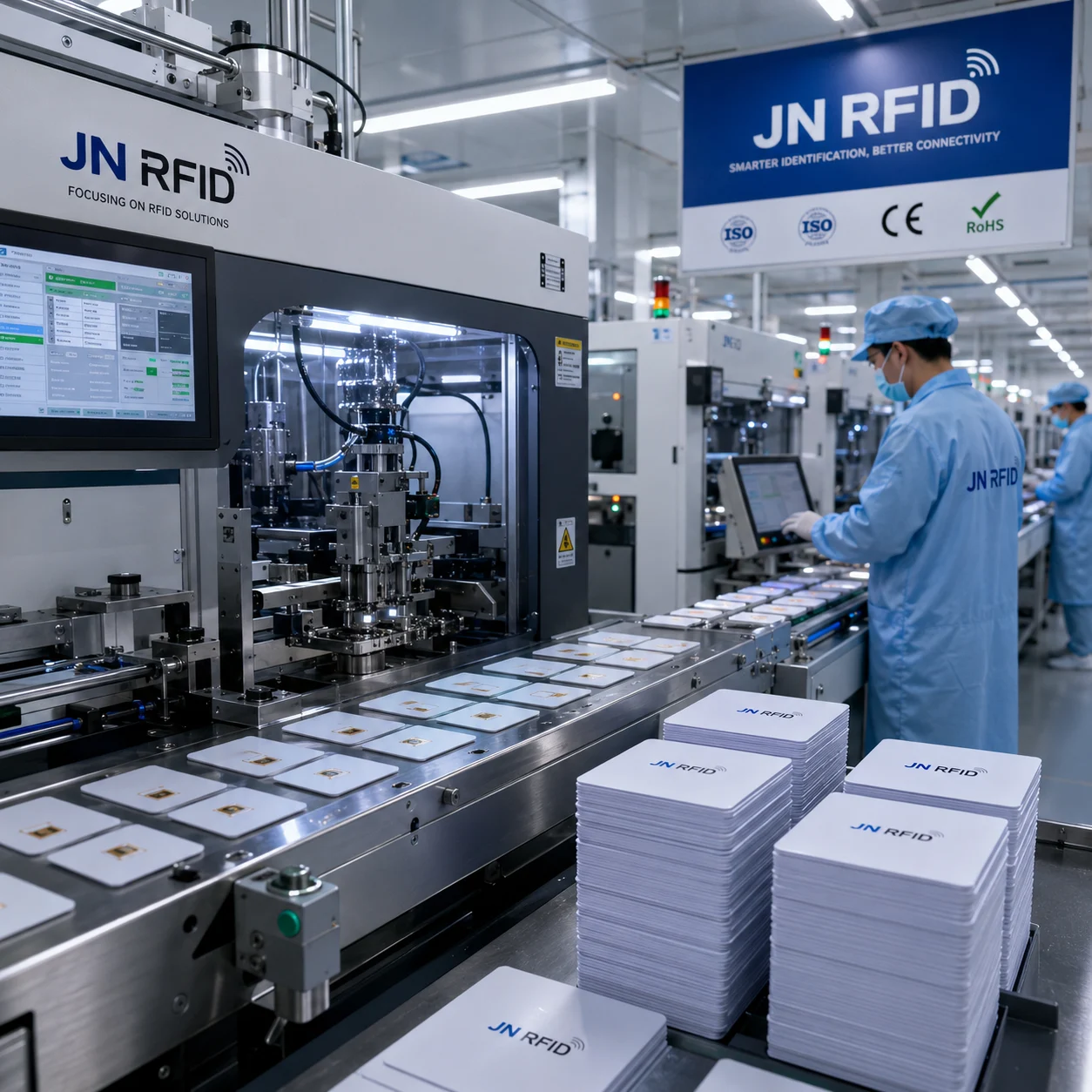JN RFID automated production line and chip embedding facility