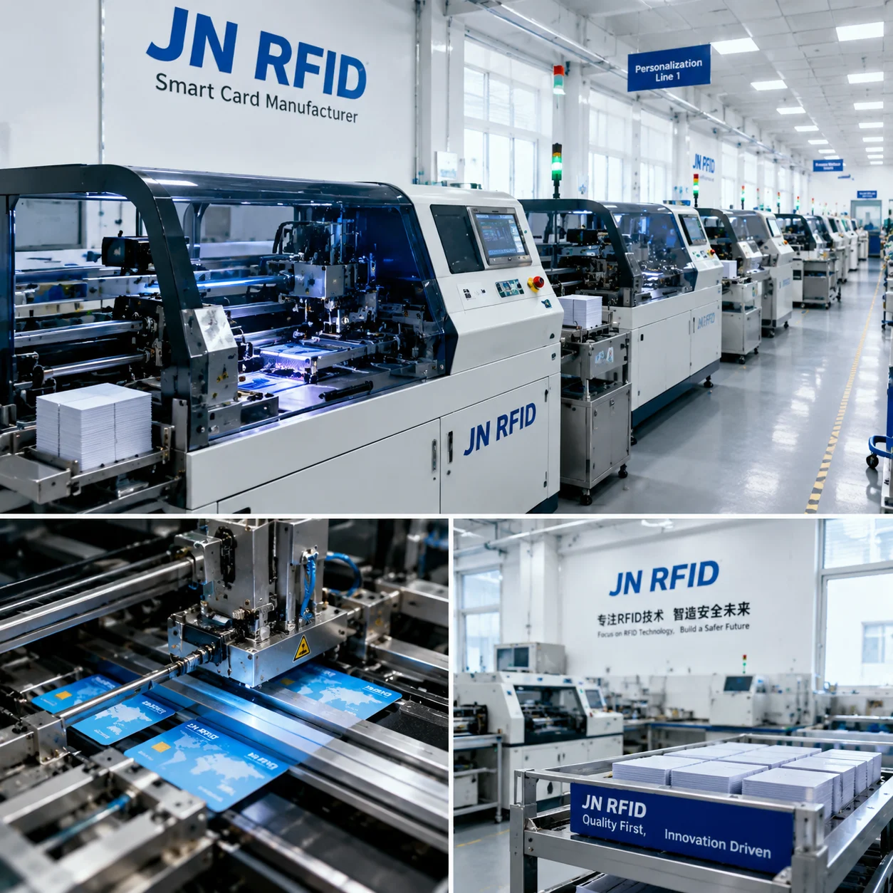 JN RFID automated smart card production facility and OEM client audit inspection