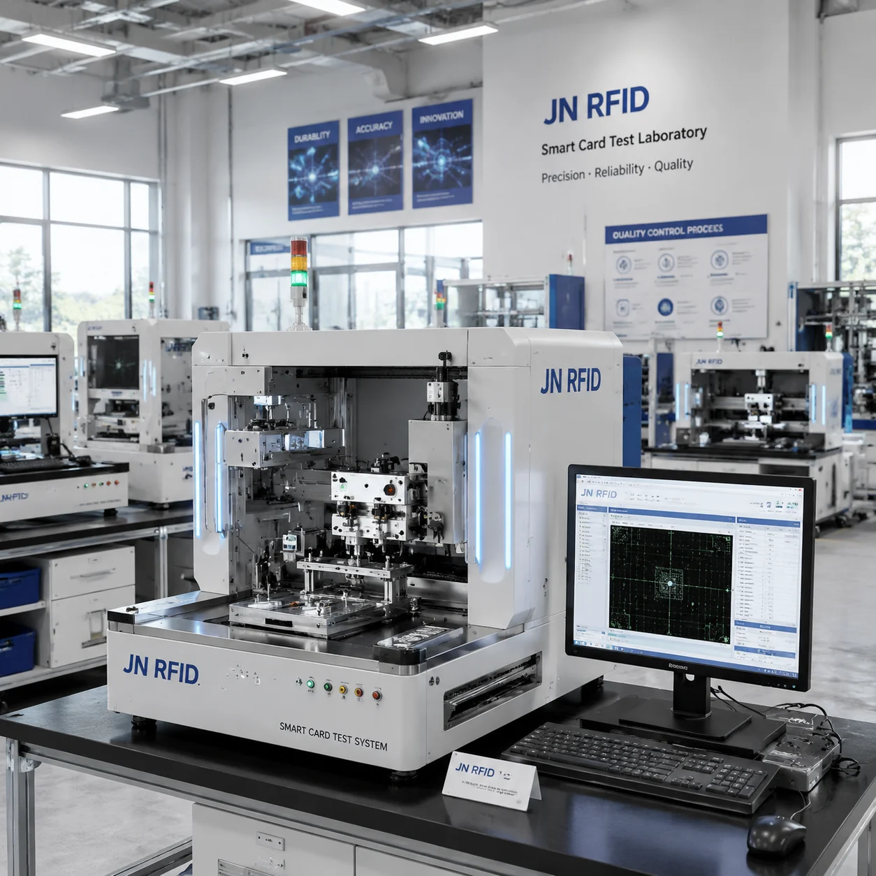 JN RFID automated smart card testing equipment and quality control laboratory