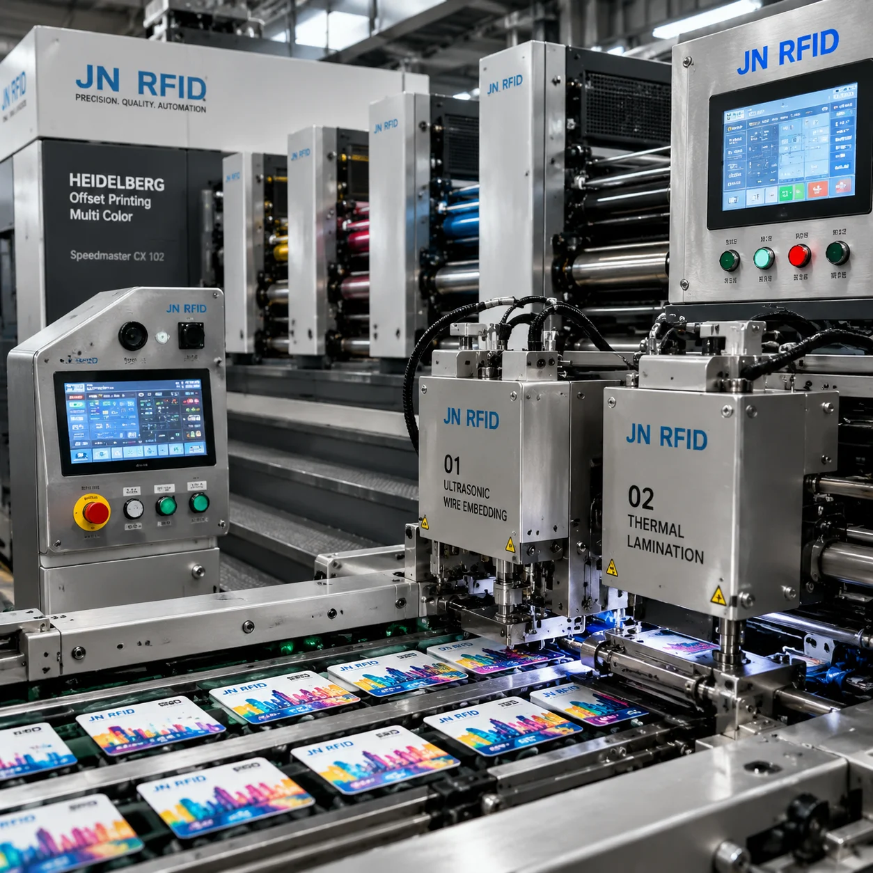JN RFID ISO9001 certified card production lines and high-speed chip bonding machinery