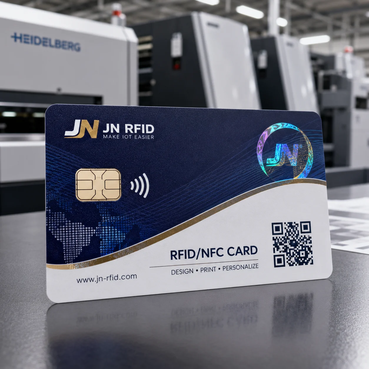 Layered high-resolution custom printed RFID card designs