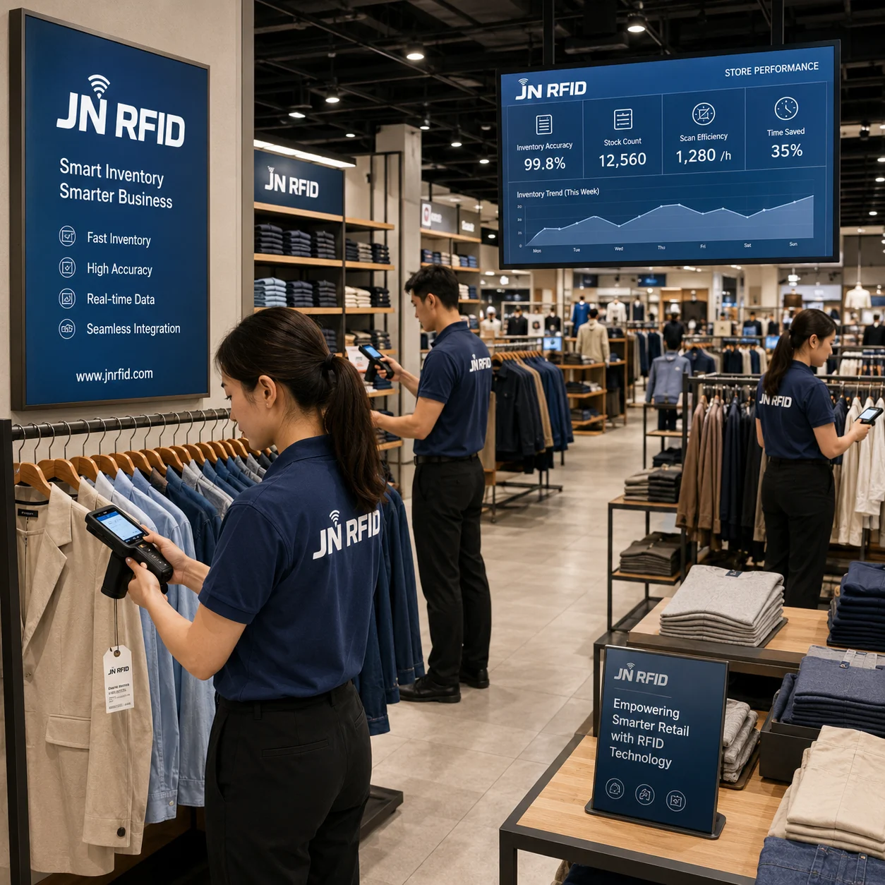 Multi-store chains and outlets RFID deployment