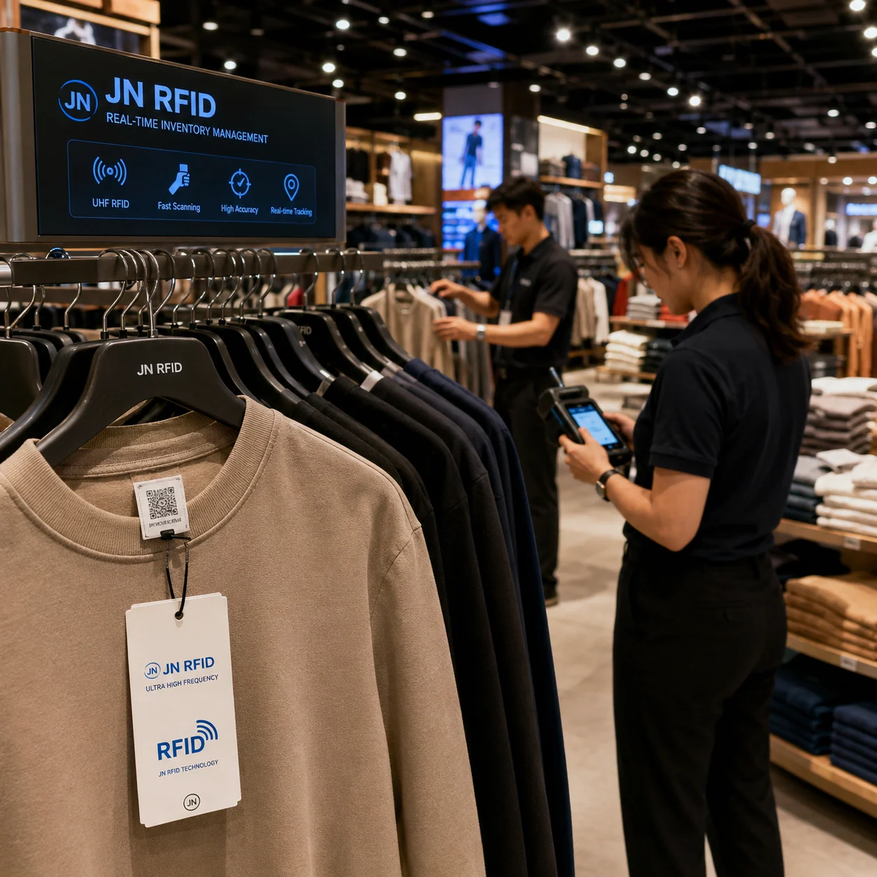 Retail inventory tracking with apparel ultra high frequency RFID tags