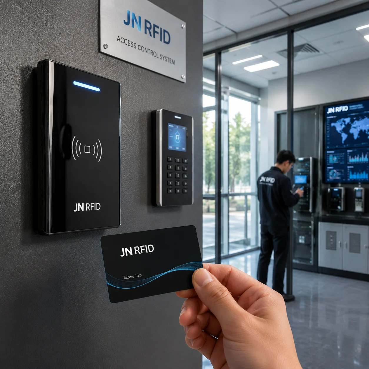 RFID Access Control System and Reader Protocol Compatibility Diagram