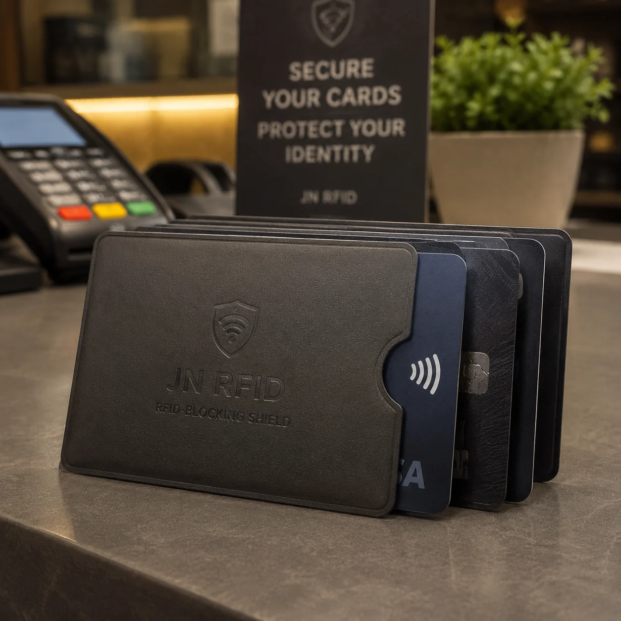 RFID blocking and privacy protection cards