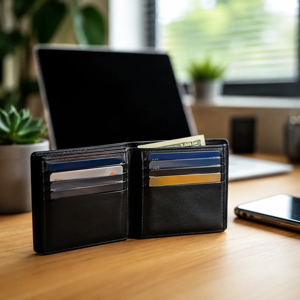 rfid blocking wallet storage and layout