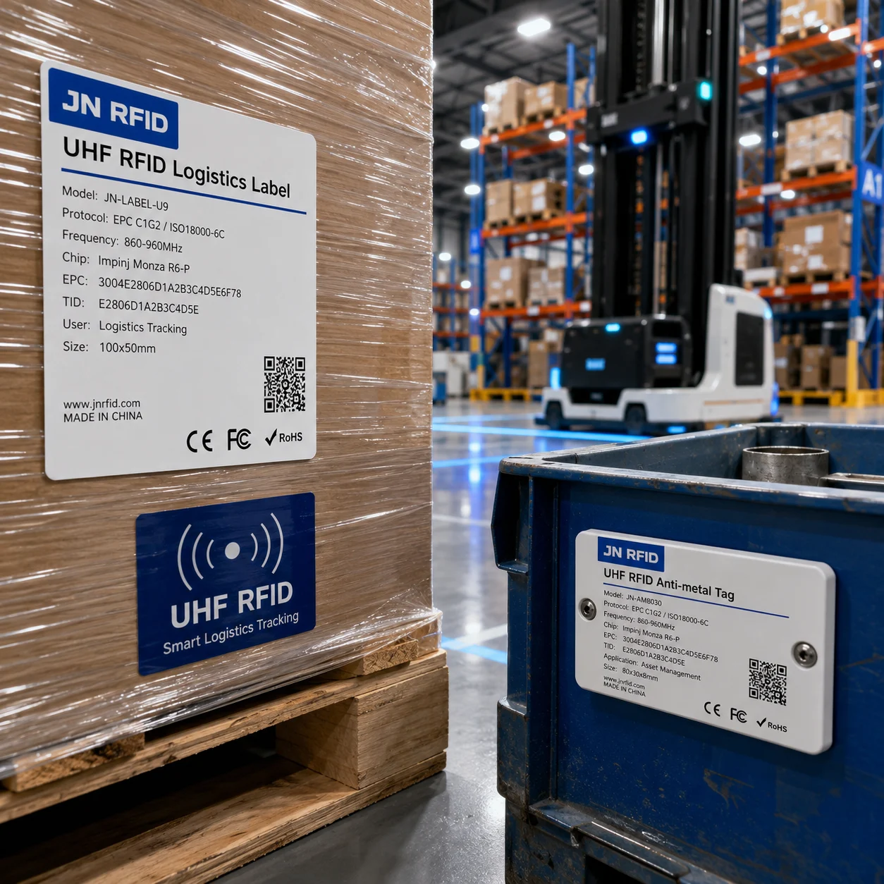 UHF logistics tracking labels and asset management stickers
