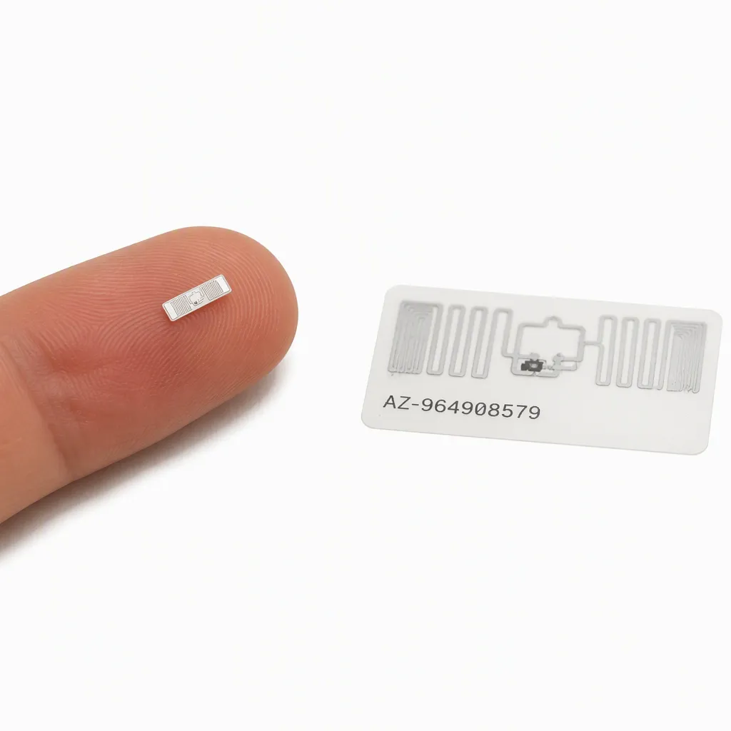 Ultra small RAIN UHF RFID tag antenna setup