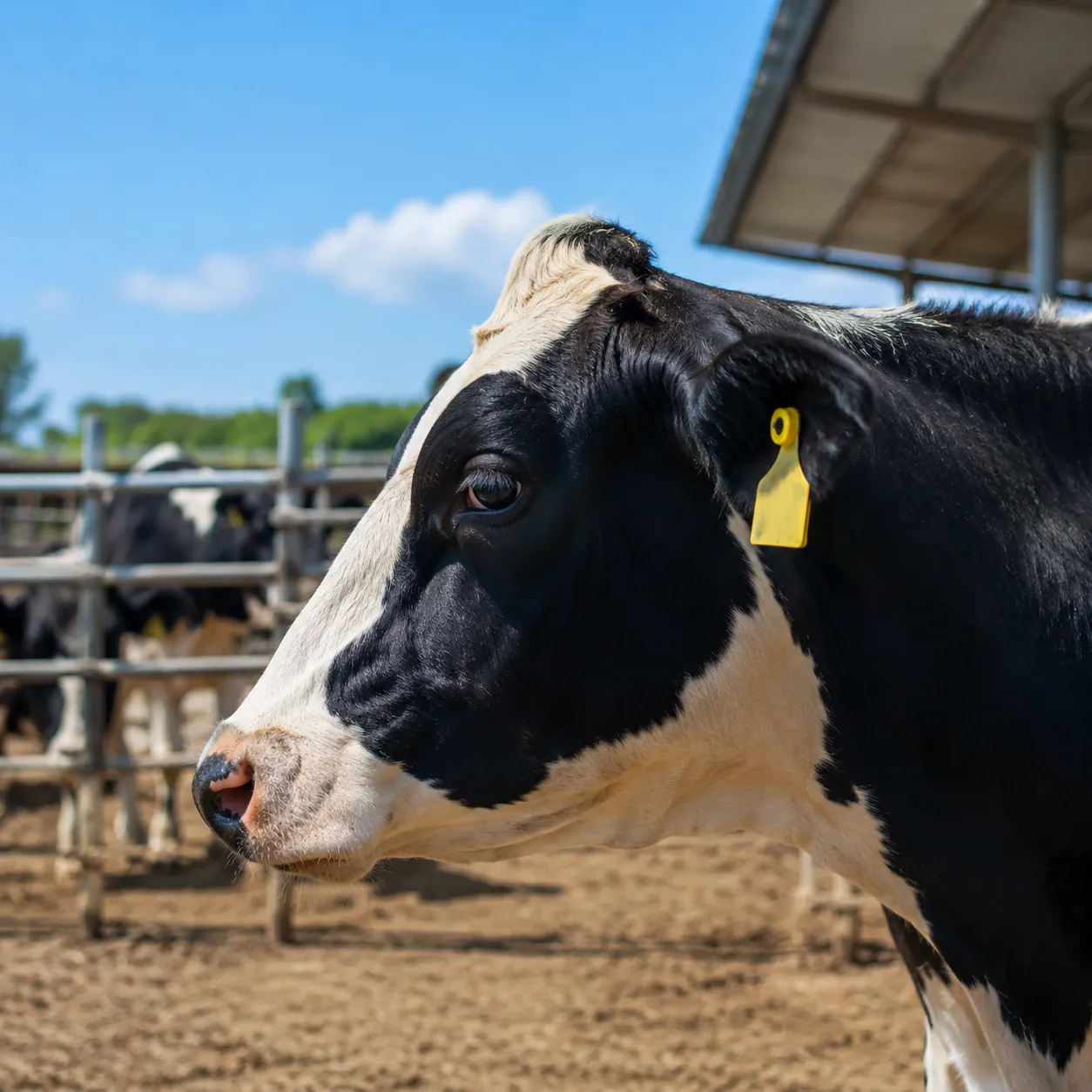 UHF 860-960 MHz livestock RFID ear tag