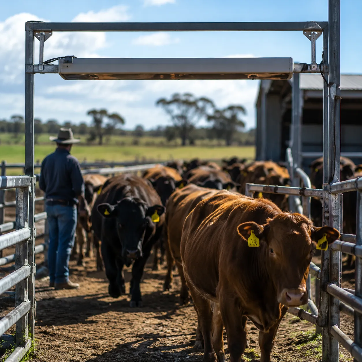UHF 860-960 MHz livestock RFID ear tag tracking