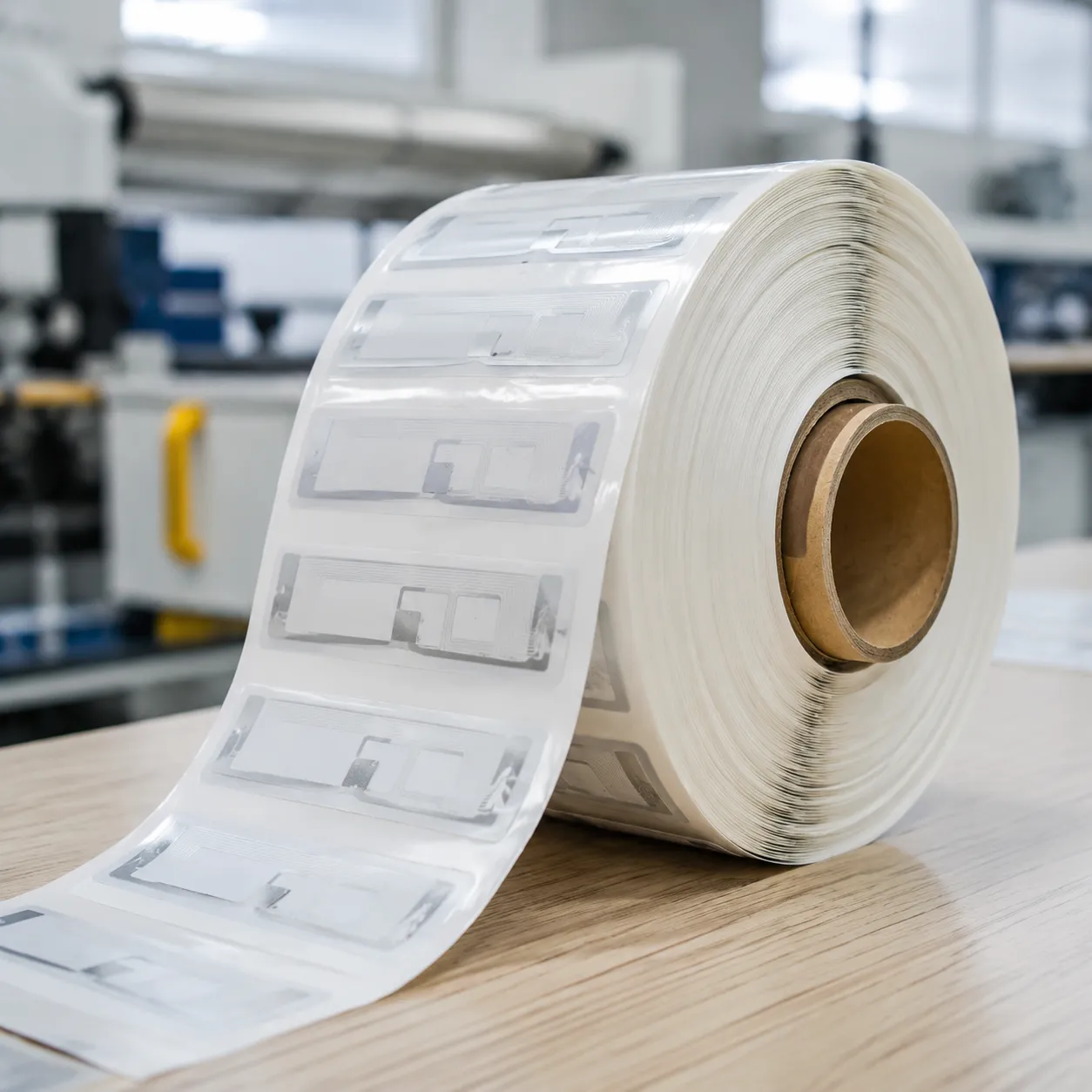 UHF Adhesive RFID Label Tag — 860-960 MHz Smart Label Roll